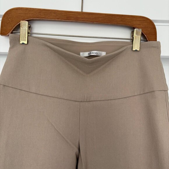 [S] Tan / Beige Pull-On Business Casual Women's Pants - Picture 3 of 4